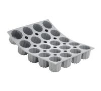 De Buyer, MOLDE SILICONA ELASTOMOULE, PLACA 20 MINI BORDELES-Diámetro 3,5 cm-1856.21D
