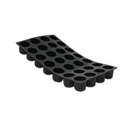 De Buyer, MOLDE SILICONA MOUL FLEX-17,5X30 CM-28 MINI-CANELEMOLDES-NEGRO-Placa negra-1977.01