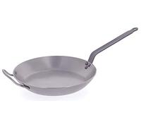 DE BUYER, SARTEN LIONESA, HIERRO Ø 40 CM, 2.5 L, DIÁMETRO 40 CM, 4 KG, PLATEADO, RONDA, Apto para horno y lavavajillas, Compatible con cocina eléctrica e inducción