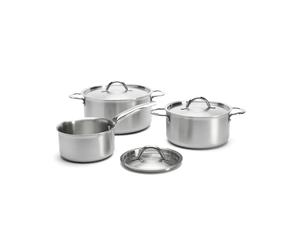 De Buyer set de cacerolas con tapas de Buyer Alchimy 6 piezas Acero inoxidable
