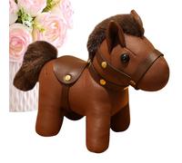 De Caballo De Cuero | De Coche Lindo | Año Del Caballo Muñeca De Pelucho,Para Niños Adultos Amantes De La Coleccionistas Amantes De Los Animales De Cumpleaños Escuela Viajes
