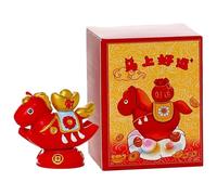 de Caballo de la Suerte, Figura China de Resina de 8 cm, decoración giratoria del año del Caballo, de Escritorio de Año Nuevo Que atrae la Riqueza del Festival Lunar 2026, Dije de Buena