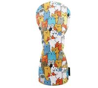 de Cabeza de Golfista - Divertida para Cabeza de Golf | Cubierta para Conductor de Piel sintética con Dibujos de Gato, Cubierta Premium para Club de Golf, los Mejores Accesorios de Golf