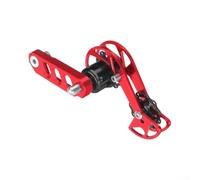 de Cadena Bici Monoplato 11T Aleación 7075 de Cadena Bici Monoplato | CNC aluminio 7075, hueco 146g, oxidación, ideal MTB y ciclismo urbano(Red)