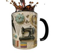 de café de cerámica - Vasos resistentes al calor de 300 ml, modelo de máquina a medida Latte Cappuccino Leche Cacao de vino Cerveza Cocina Cafetería Restaurante Regalo de cumpleaños