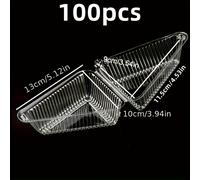 de cajas de empaque blíster tipo sándwich, cajas triangulares para hornear mousse, cajas de plástico transparente para pasteles de repostería en capas