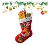 de calcetín para árbol de Navidad | Decoración acrílica 2D | Decoraciones guirnaldas | para árbol de Navidad Coche Espejo retrovisor Guirnalda Festivos Navidad Pared Ventana