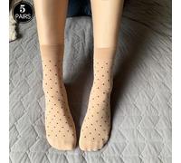 de calcetines cortos para mujer, 50D con un diseño jacquard a cuadros, que ofrecen elasticidad y material transpirable ultrafino, medias básicas esenciales