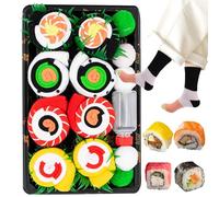de calcetines de sushi, divertidos calcetines con forma de sushi, calcetines de algodón tonto de comida loca, calcetines Maki de atún, salmón, pepino, para rellenar calcetines, cumpleaños