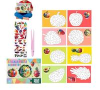 de calcomanías - Kit de collage 3D, calcomanías por libros de números para niños, para educación, hogar, escuela, viajes, niños, niñas, avión, coche, Navidad, cumpleaños