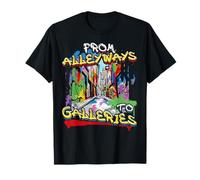 De callejones a galerías Graffiti Art Camiseta