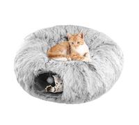 de cama de dona para gatos, cueva cálida de felpa 2 en 1, cama cálida suave para gatos, para padres de mascotas, clima frío, interior, hogar, oficina, dormitorio, sala de estar, dormir nocturno