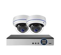 De Cámara IP Domo Vigilancia En Red PoE 8 MP, Kit NVR 4K 10 Canales For Exteriores, Resistente Al Agua, con Grabación Audio, Seguridad CCTV(10CH NVR 2Pcs Camera)