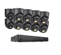 De Cámaras Seguridad NVR 16 Canales con Doble Luz Inteligente Y 10 CCTV Detección Movimiento H.265+ A Prueba Agua, Kit Vigilancia(10PCS 0TB)