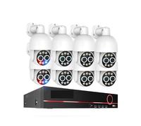 de cámaras Seguridad PoE, 8 Canales, PTZ, 8MP, Doble Lente, Zoom 8X, 4MP, NVR bidireccional, Kit videovigilancia con detección Humana(None,8CH and 8 Cameras)