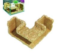 de camarones - Cueva de doble entrada de resina de 5.31 pulgadas para cría, refugio con función de ocultación, decoración de acuario para peceras interiores y exteriores, hábitat acuático