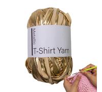 de Camiseta - Lana para Tejer a Crochet | Cordón Ďe Tela de Poliéster para Bricolaje Manualidades | Cinta Ďe Tejido Suave Elástica con Brillo Reluciente, Rollo 40m, 100g, Múltiples Colores Pãra B
