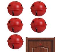 de campana de Navidad, para árbol de Navidad, campanas rústicas para Navidad, decoración navideña vintage con sonido sonoro, 5 unidades para árboles de Navidad, puertas