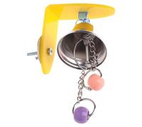de campana de pájaro, juego de rompecabezas de campanilla, 2.95 x 1.97 x 4.72 pulgadas, colgador con campanas de metal, cuerda de acero inoxidable, juguetes de enriquecimiento con diseño