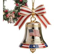 de Campana navideña: decoración Colgante de Metal de 6 cm, símbolo patriótico navideño, Vintage conmemorativo, Elegante celebración del Patrimonio Longtail Palabra Clave | Acento Decorativo
