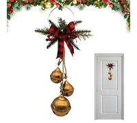 De Campana Para Árbol De Navidad | Perchas De Metal Rústicas Para Árboles Con Lazo Festivo | Manualidades Con Guirnaldas De Campanas Navideñas | Para Puerta De Entrada, Hogar, Pared, Repisa, A