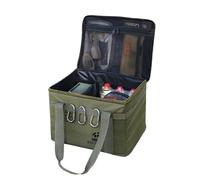 de camping - Contenedor de almacenamiento para camping, 42 litros, resistente con asas, plegable, reutilizable, para viajes, gimnasio, casa, lavandería, mudanzas y compras, verde militar
