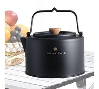 de Camping, de Té de Camping | Hervidor de Campamento de 1 litro para Té y Café | Hervidor de Agua Portátil para Exterior para Senderismo Mochila al Hombro con Desagüe