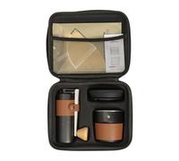 de camping, molinillo de café manual, kit de transporte portátil, molienda de frijoles multifuncional, ideal para aventura, viajes, al aire libre, necesidades de mochilero, 8.6 x 7.2 x 4.9