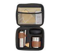 de camping, molinillo de café manual, kit de transporte portátil, molienda de frijoles multifuncional, ideal para aventura, viajes, al aire libre, necesidades de mochilero, 8.6 x 7.2 x 4.9