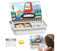 de Cara magnética - Puzzle Educativo de Doble Cara Juego de Aprendizaje temprano | Juego de asociación de Vestir Cara magnética para Viajes, para Navidad Año Nuevo Vacaciones en casa