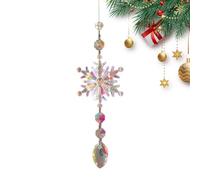 de - Carámbano de copo de nieve íris de 27 cm AB | Colgante navideño con brillo, ventana, árbol, hogar, decoración navideña | cristiano hogareño religioso