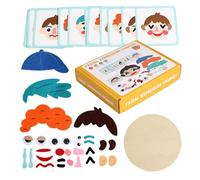 De Caras - De Caras | Juego Educativo con Tarjetas De Emociones | De Expresión Emocional para Hogar, Navidad (Fieltro/Papel, 22x18x4,5cm)