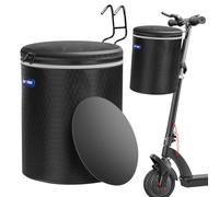 de Carga Frontal para Bicicleta, de con Marco de Metal Negro, Organizador de Desmontable, rodamiento Resistente de 10 kg, alforja Plegable Impermeable, Doble Cremallera, Soporte