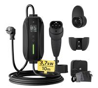dé Cargador Coche Eléctrico [3,68kW, 6-16A, 10m] EV Cargador Tipo 2 con Enchufe Schuko, Cargador Carro Eléctrico Portátil con Pantalla Digital Controlable con Model Y/3, GLC, MG4 y Otros BEV/PHEV