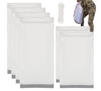 de carne salvaje - 6 bolsas grandes de rayas reflectantes, pesada transpirable, reutilizable para carne de caza silvestre, placa protectora de tela sintética para una buena