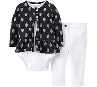 De Carter bebé Niñas Negro y Blanco 3 piezas corazones Cárdigan para hombre