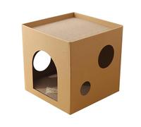 de Cartón Cama de Gato - Baldosas rectangulares Elm Cat Tarjeta de Gato Clip de Doble Capa Plegable Cat Board Pulido Clip Flexible Flexible