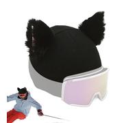 de Casco de esquí - de Casco de Felpa con Orejas de Gato Lindas, protección Suave y Decorativa para Cascos esponjosos | Divertido Accesorio de esquí de Snowboard para Adultos y en