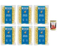 De Cecco - Chicche di Patate, Italian Gnocchi, Mini Gnocchi de Patata, Listo en 2 minutos - 6x 500 g + Italian Gourmet Polpa 400 g