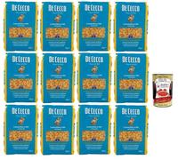 De Cecco Lumachine n°180, pasta de trigo duro 12 x 500 g - pasta corta en pequeñas conchas, secado lento ~9 h - cocción 6 min - Hecho en Italia + Italian Gourmet Polpa 400g