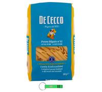 De Cecco Pasta Penne Rigate nº 41, 100% pasta italiana, paquete de 500 g + llavero Beni Culinari gratuito (36 unidades)