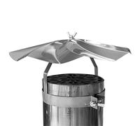 de chimenea de chimenea, tapa de tubo de estufa - Sombrero de cono de techo de acero inoxidable - Exterior de la parte, protección contra el polvo de nieve para la cocina