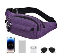 De Cintura De Senderismo: De Bum, Fanny Pack De Viajes Impermeables | Organizador De Cinturón De Tela De Oxford, Elegante Almacenamiento Al Aire Libre para Correr Compras Camping D