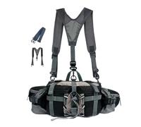 de Cintura Multifuncional al Aire Libre, Ligera e Impermeable, con 2 portabotellas, de Cintura Unisex, Correa para el Hombro, Senderismo, Ciclismo, Escalada de montaña, Viajes, de