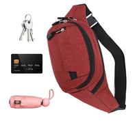 de cinturón - Paquete de Llamas de Senderismo Impermeable, Casual al Aire Libre | Ojales para Caminar para Perros, Festivales de música, Aventuras de Viaje, comisiones de Carreras, Rojo