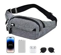 de cinturón - Paquete de Llamas de Senderismo Impermeable, Casual al Aire Libre | Ojales para Caminar para Perros, Festivales de música, Aventuras de Viaje, comisiones de Carreras, Gris