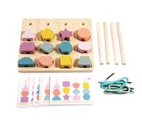 de Clasificación de Formas para | Juego De Perlas Para Enhebrar Y Asociar Para Kindergarten | de Madera para Motricidad Fina | Para Cumpleaños Escuela Sala De Juegos De 3
