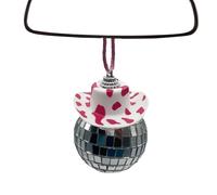 de coche de bola de discoteca de - Ornamento colgante de espejo retrovisor | Decoración de autos bling funky para amantes de la discoteca, accesorio espumoso de espejo, decoración de i