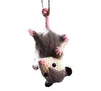 de coche de ratones hecho a mano - Decoración de tablero de punto, de espejo retrovisor, lindo accesorio de felpa/Decoración de vehículos para mujeres viajeras amantes de los animales