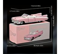 de Coche Deportivo Miniatura Rosa Burago a - Puertas Dobles Abatibles, Funcionamiento Manual, Plástico Duradero, Réplica de Coche de Juguete Coleccionable de 3 Pulgadas con Detalles Cromados, Burago